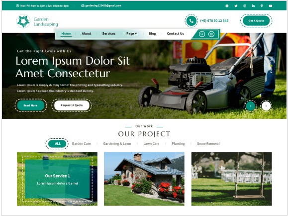 Garden Landscaping - WordPress theme