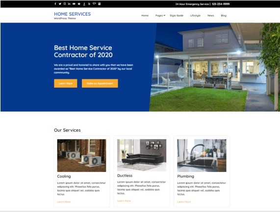 Home Services - WordPress theme