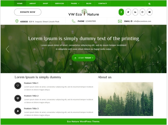 VW Eco Nature - WordPress theme