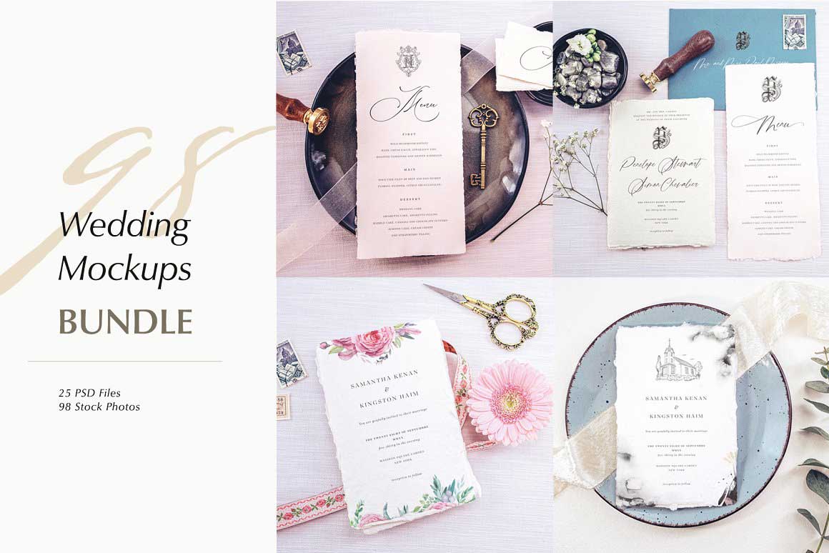 Wedding Invitation Mockups 