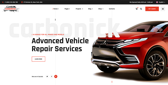 Carbonick - Auto Services & Repair WordPress Theme 