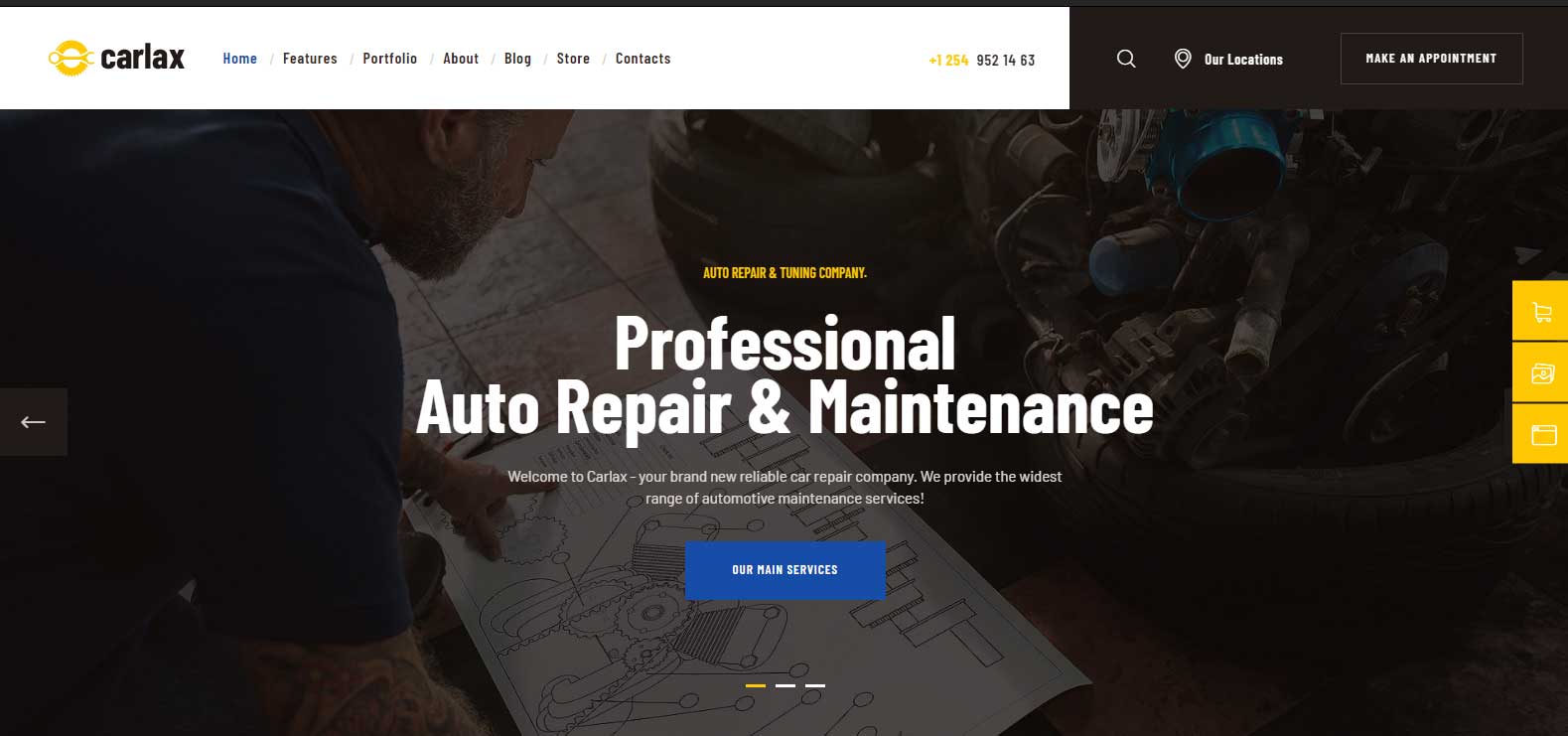 Carlax | Car Parts Store & Auto Service WordPress Themes 