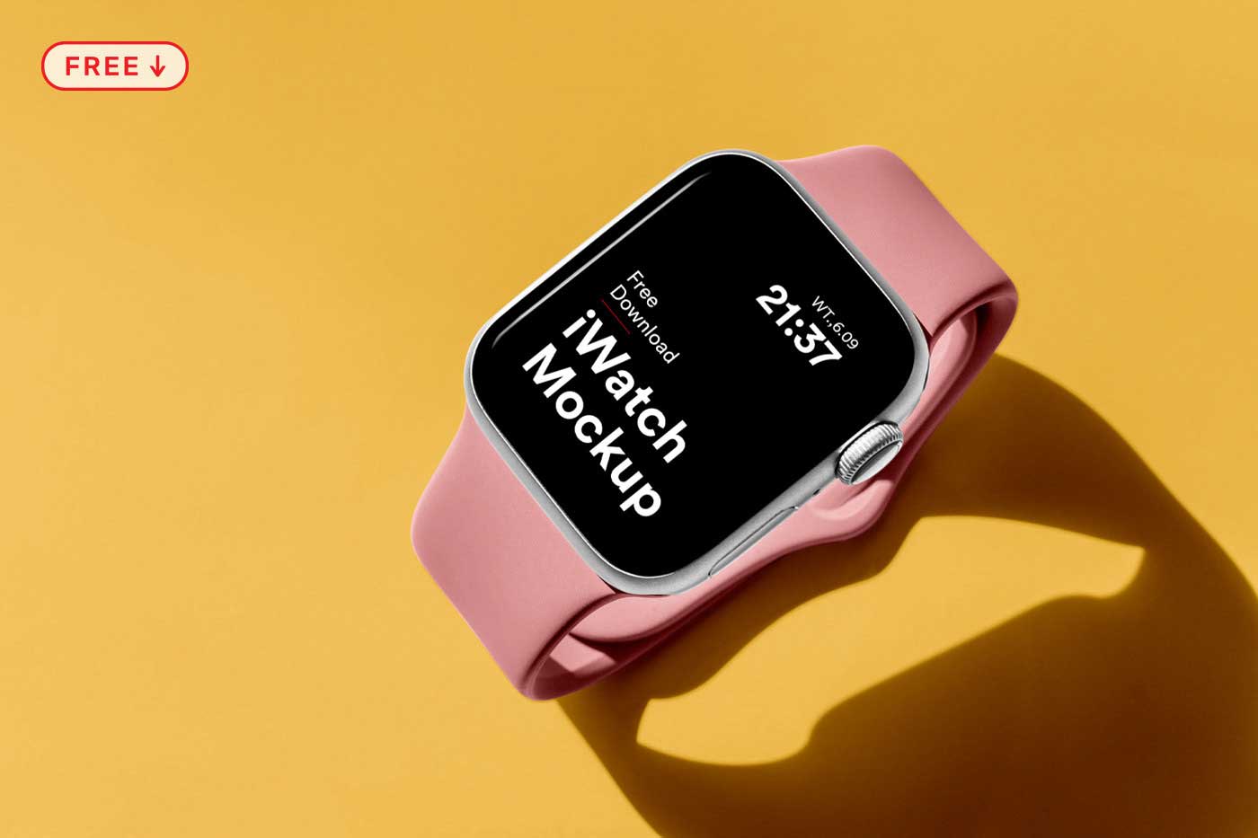 Free-Apple-Watch-Lies-on-Floor-Mockup