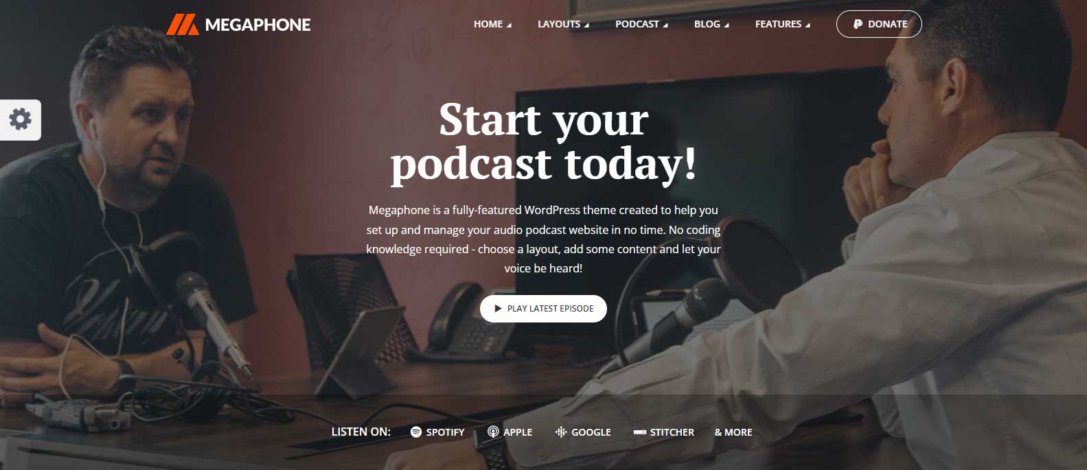 Megaphone - Podcast WordPress Theme 