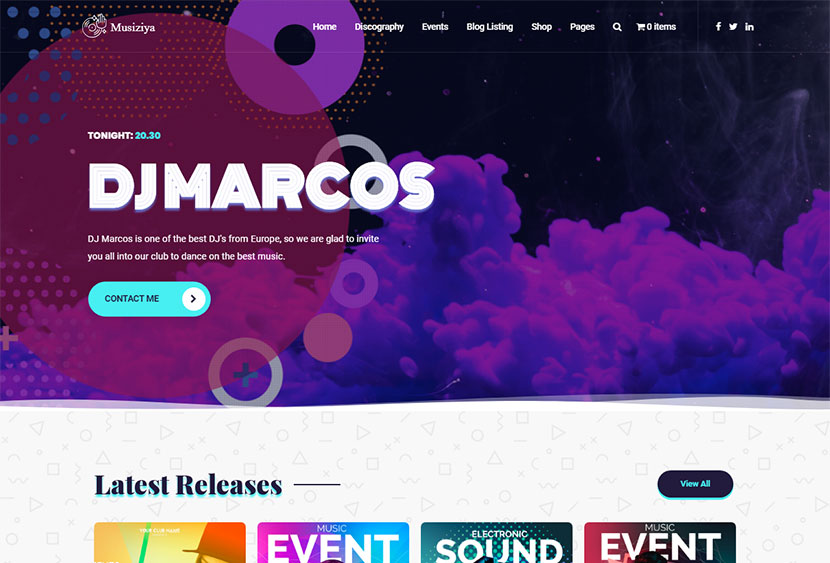 Musiziya - Musician Band WordPress Theme
