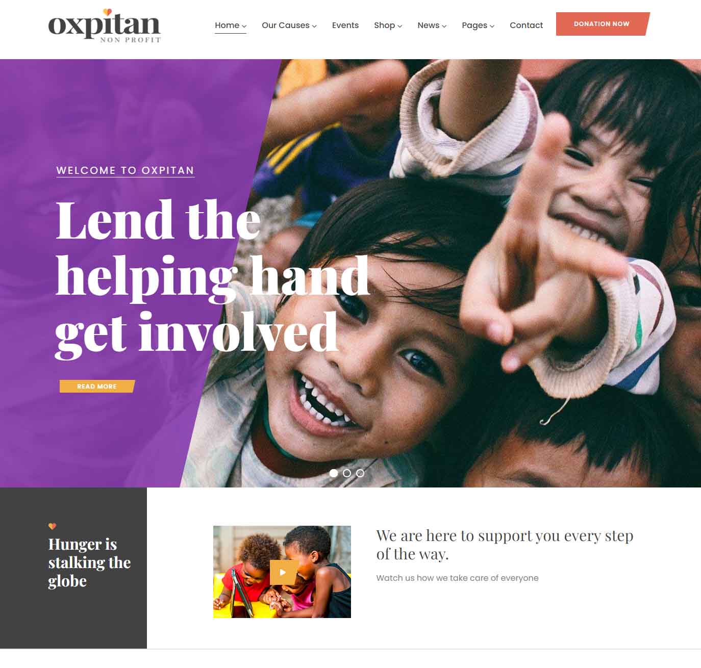 Oxpitan-Nonprofit-Charity-WordPress-Theme