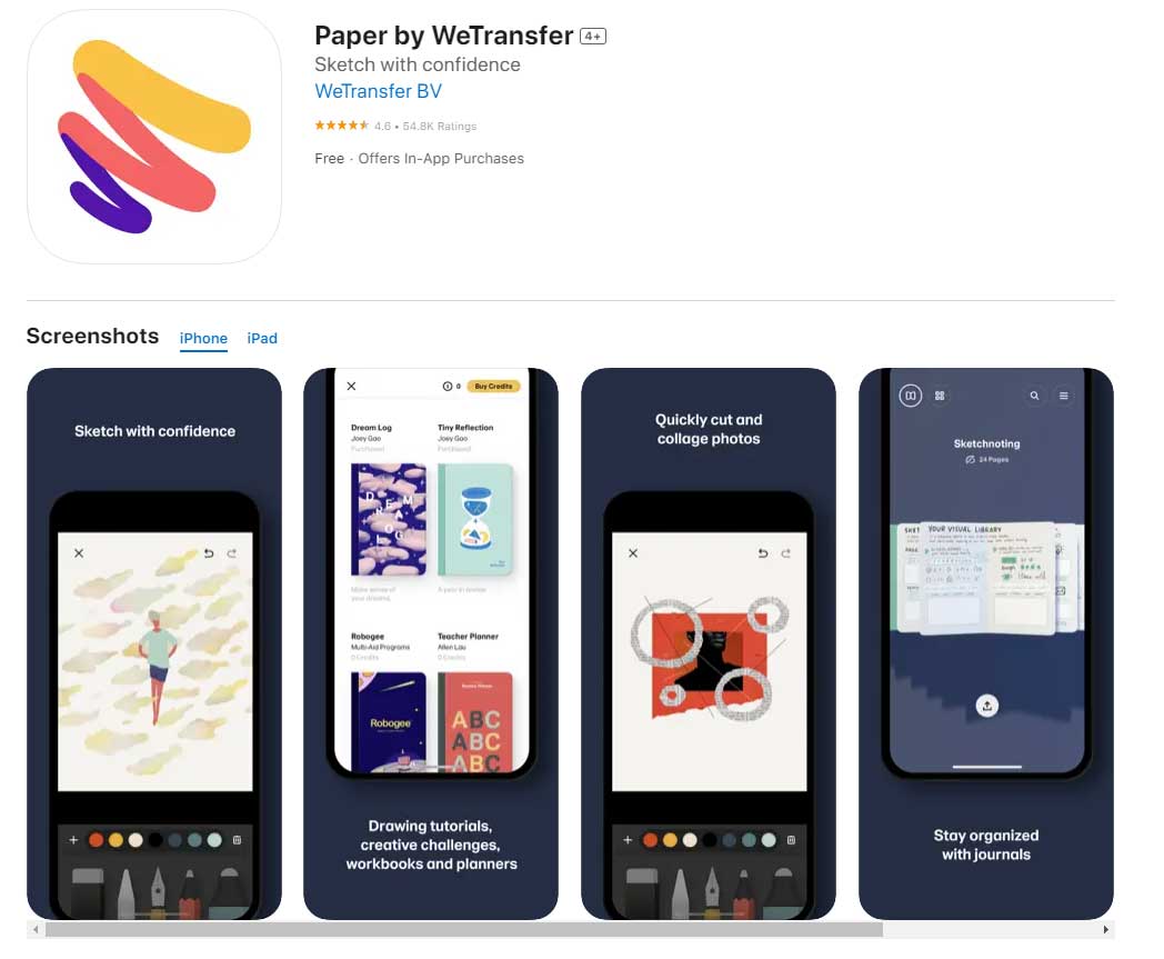 Paper-by-WeTransfer-on-the-App-Store Illustration Apps