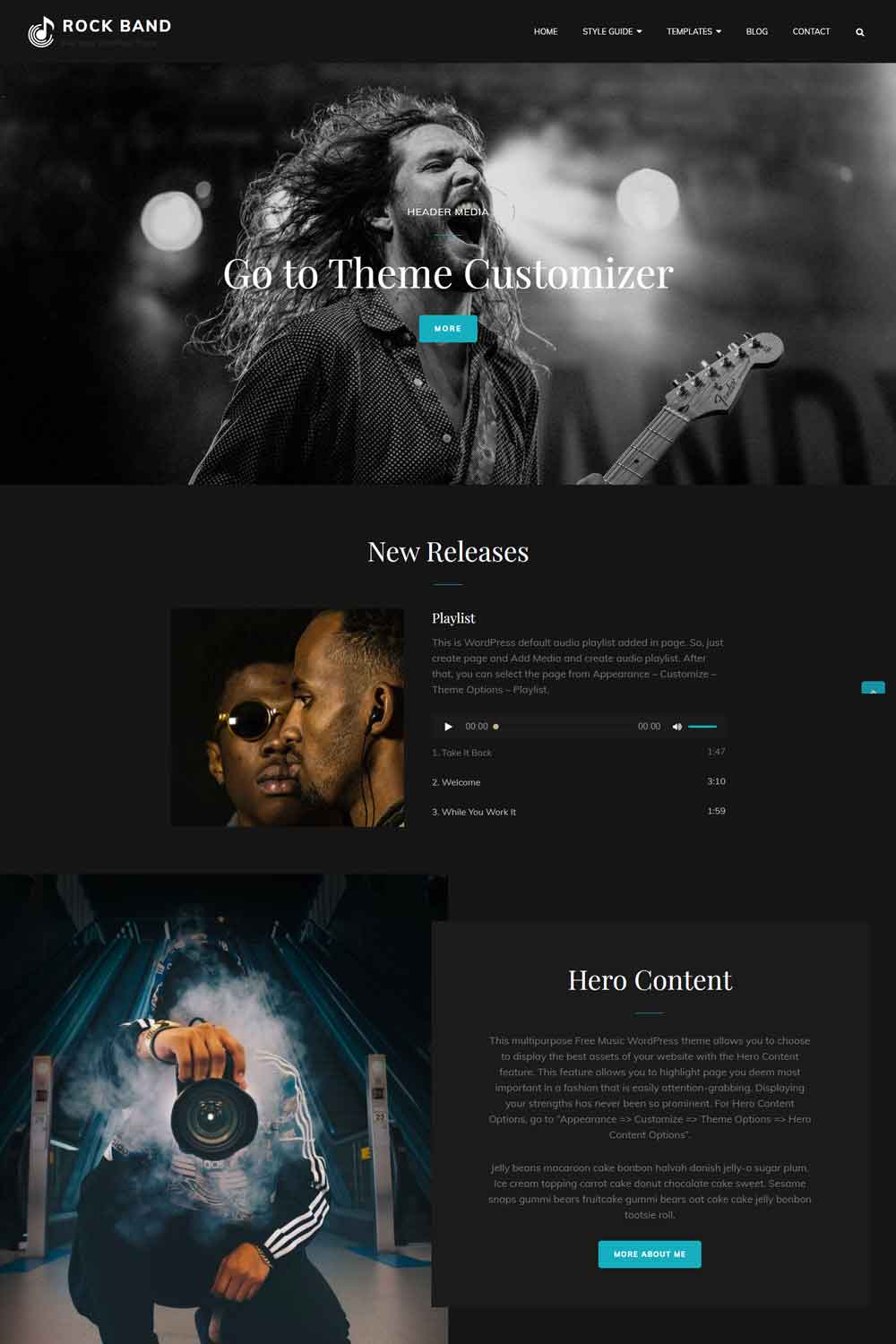 Rock Band WordPress Template By Catch Themes
