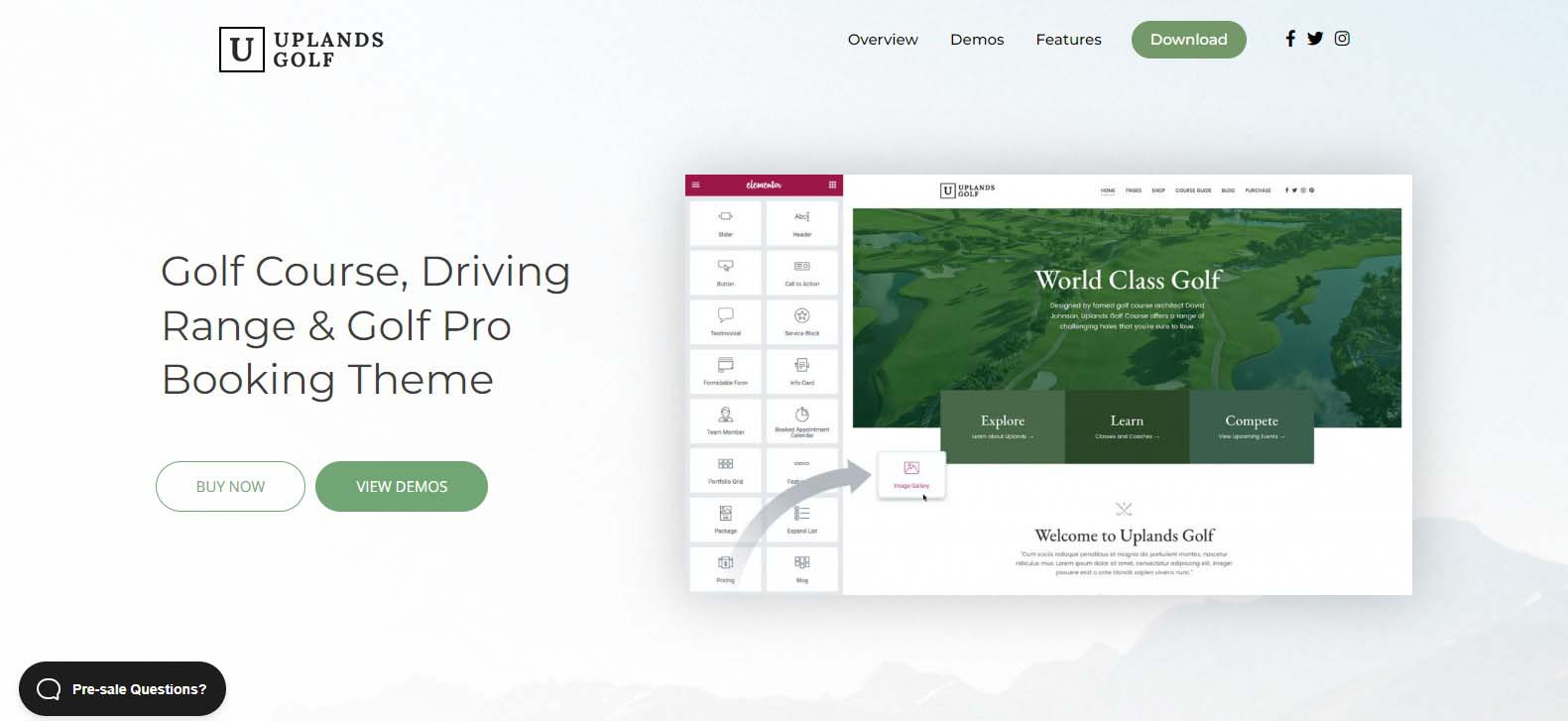 Uplands - Golf Course WordPress Theme