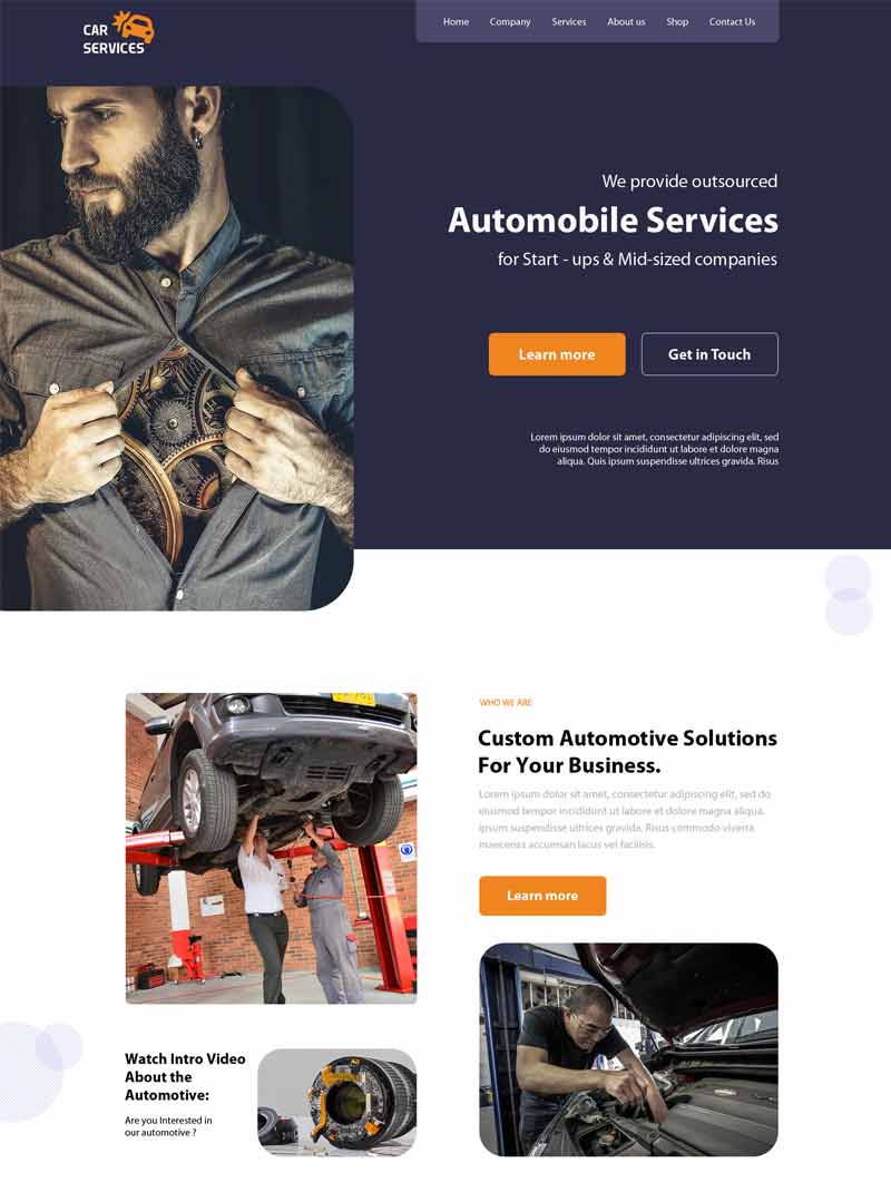 Free Auto Service WordPress Themes