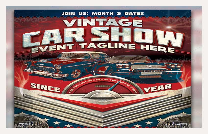 Vintage Car Show Flyer 