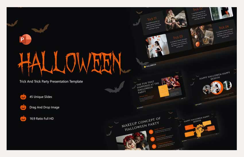 Halloween Creative Spooky PowerPoint Template

