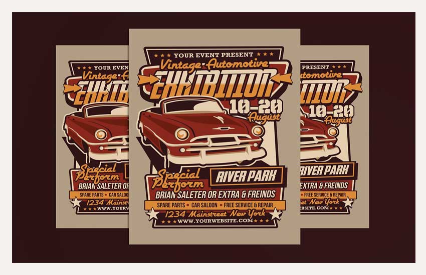 Vintage Car Show Flyer 