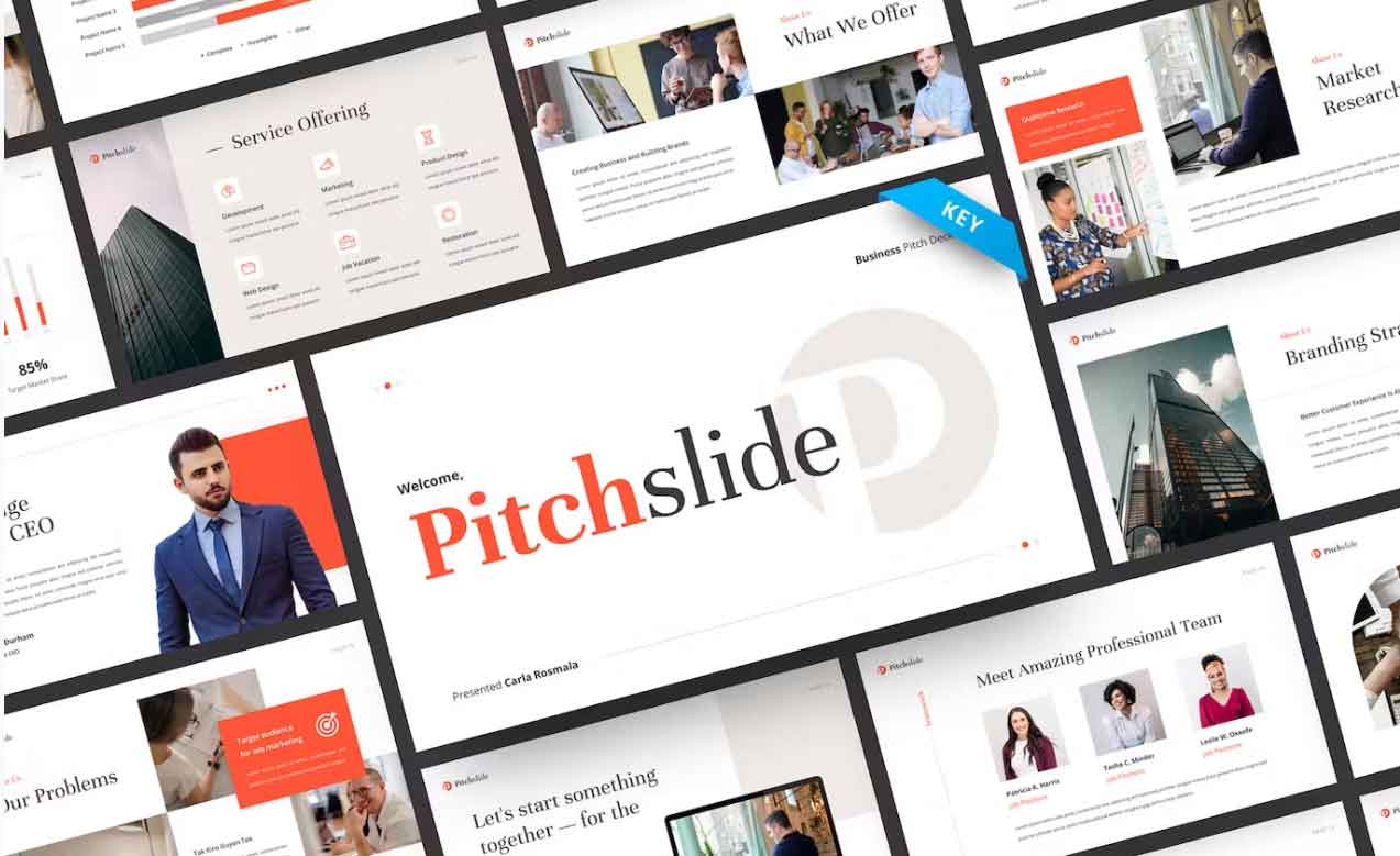 Pitchslide - Pitch Deck Keynote Templates 
