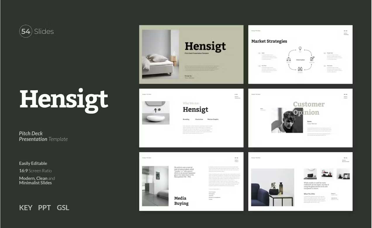 Hensigt -Pitch Deck Keynote Templates 
