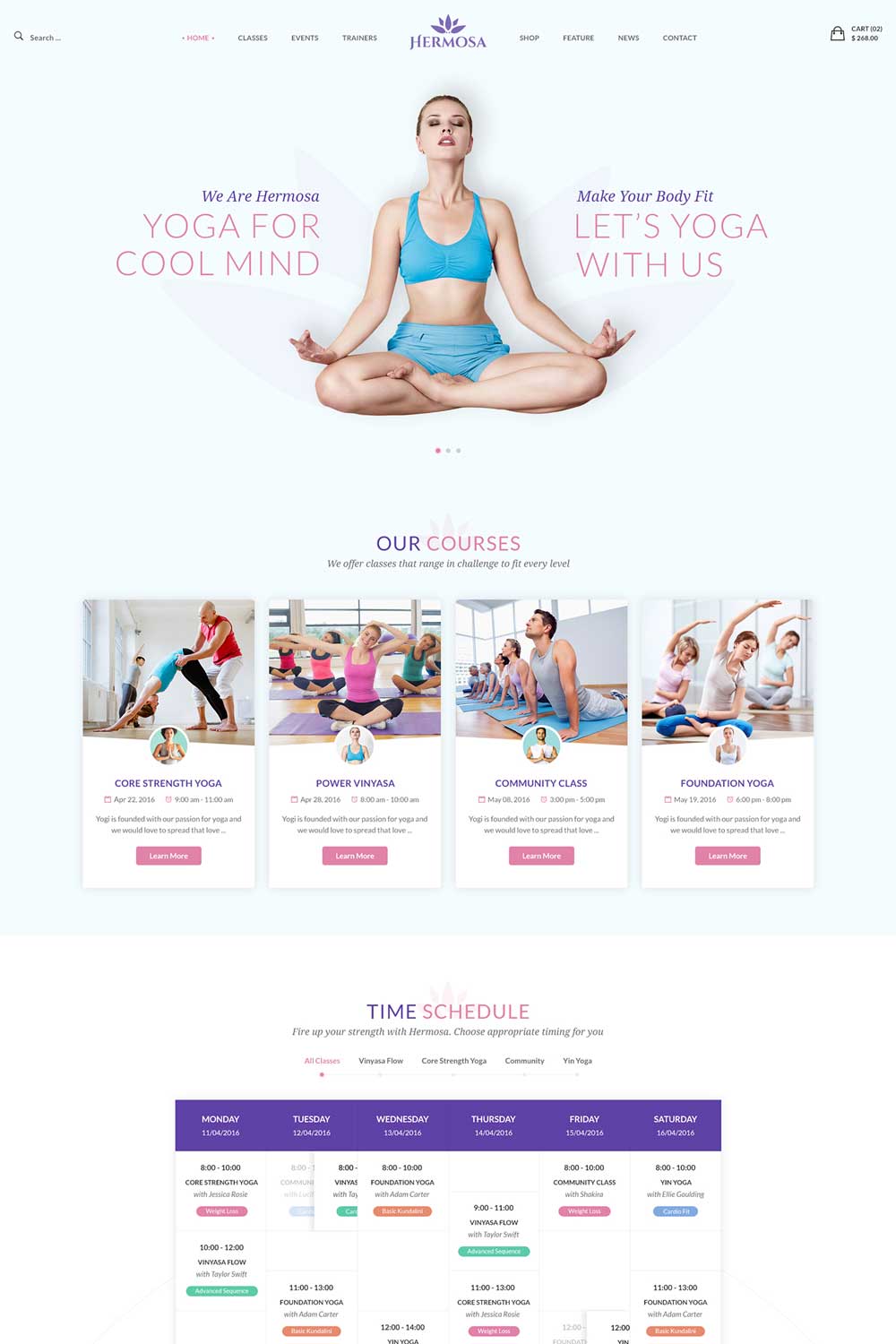 Hermosa - Health Beauty & Yoga WordPress Themes 
