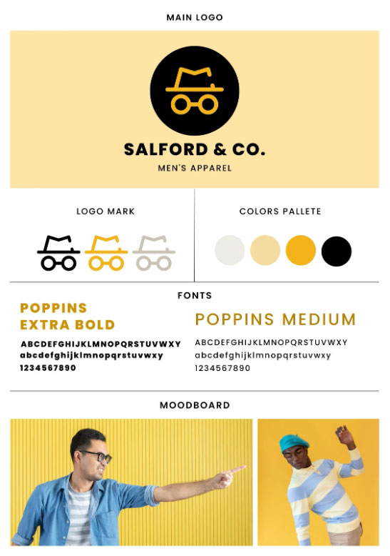 Yellow White Modern Brand Guideline Document