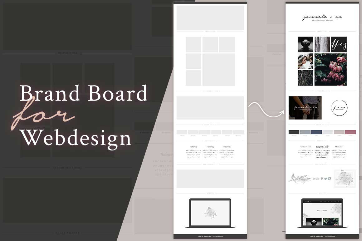 Brand Board Template: Jannete+co 