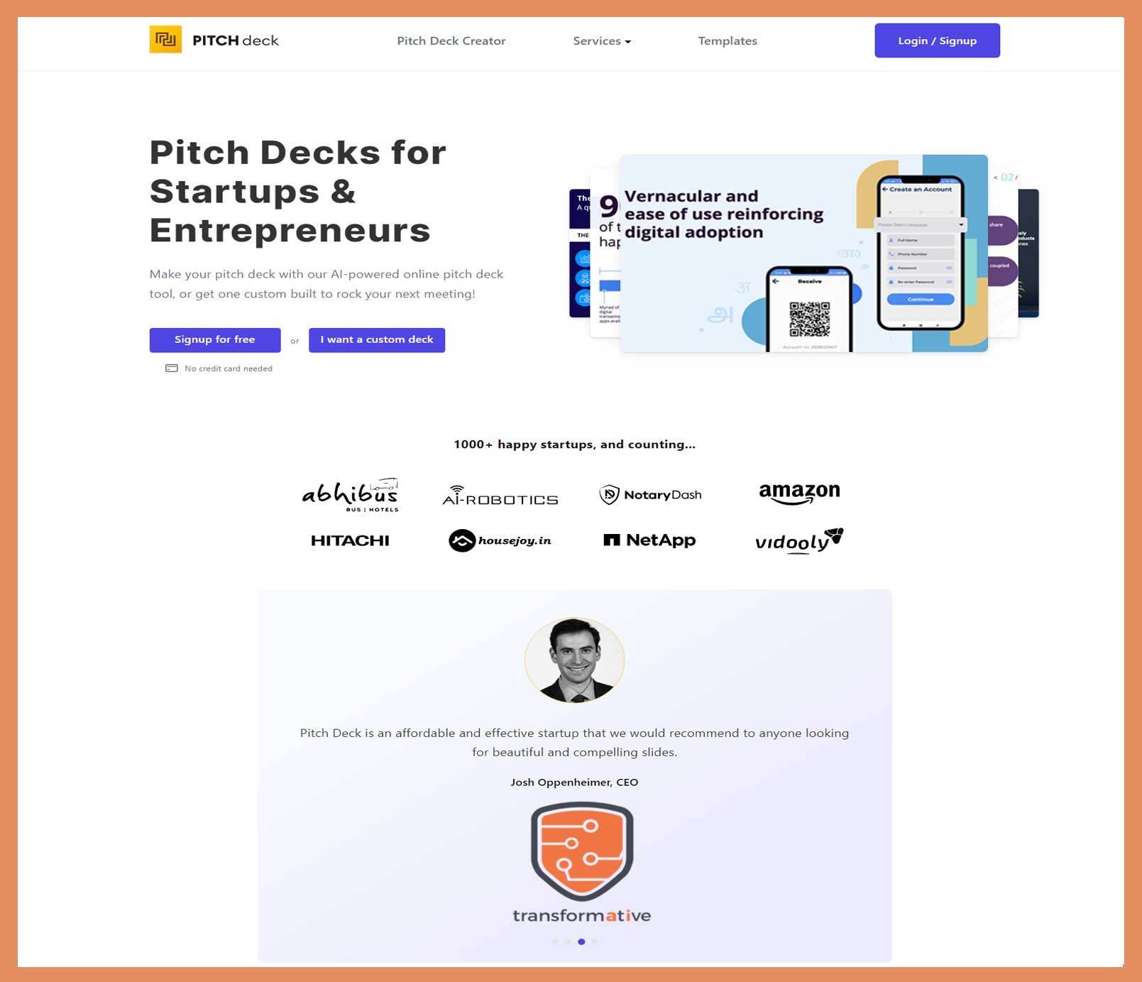 Pitchdeck Pitch Decks for Startups & Entrepreneurs