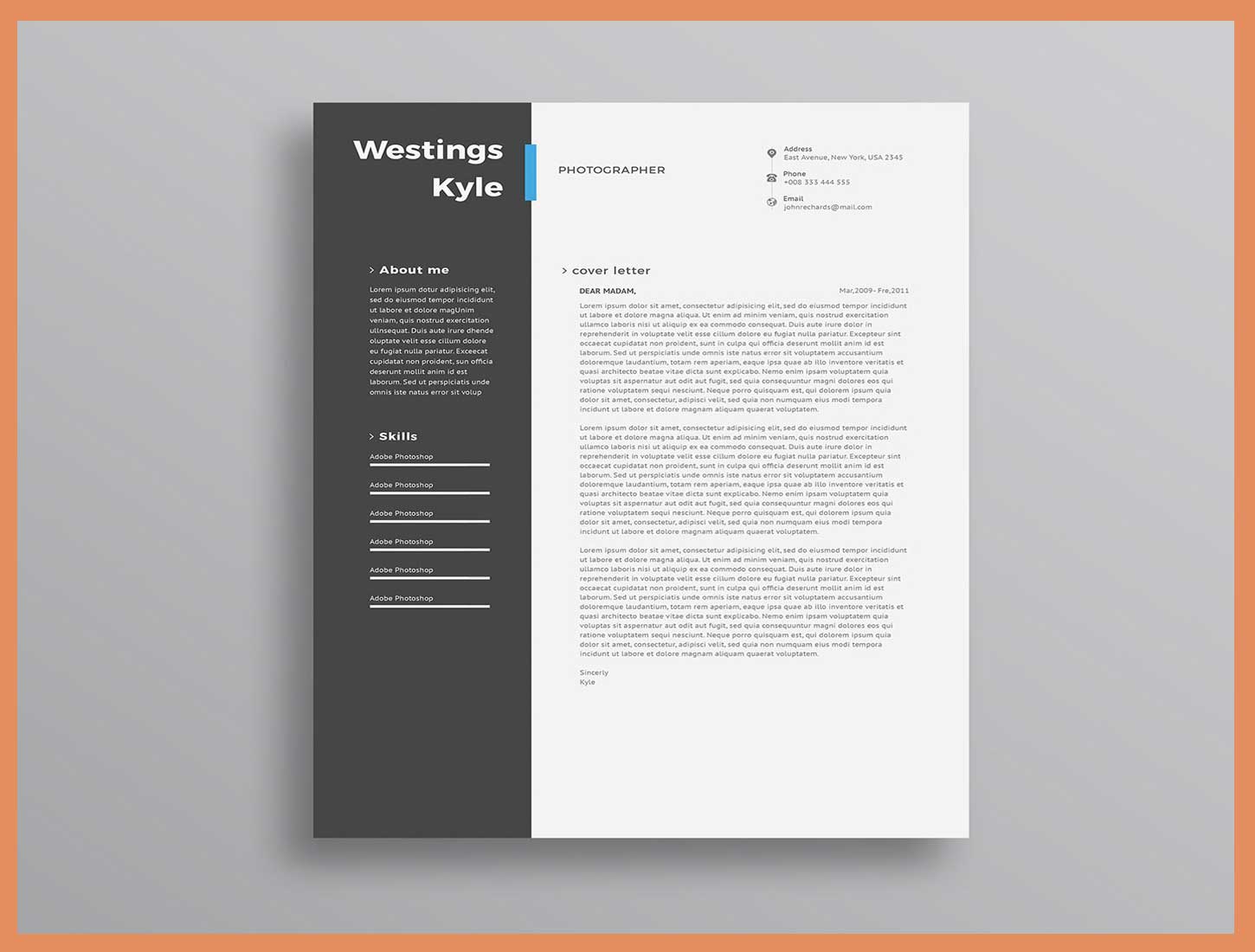 Free Professional Resume Template (CV) in Word and PS by Behance