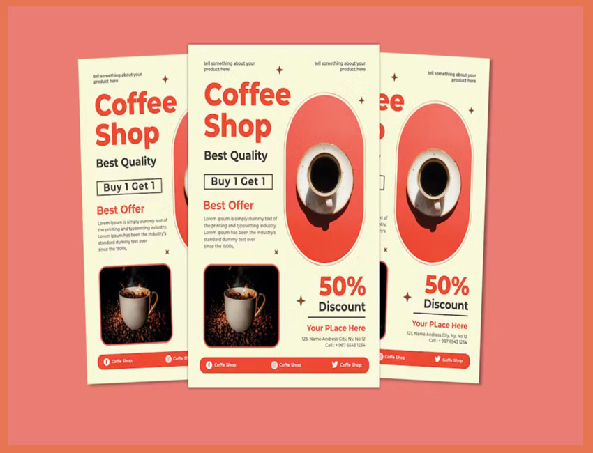 Coffee Shop Flyer Template by Envato Elements