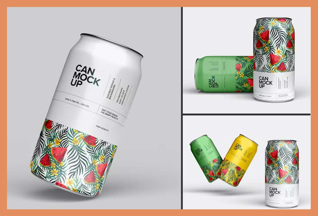 Soda Can Mockup
