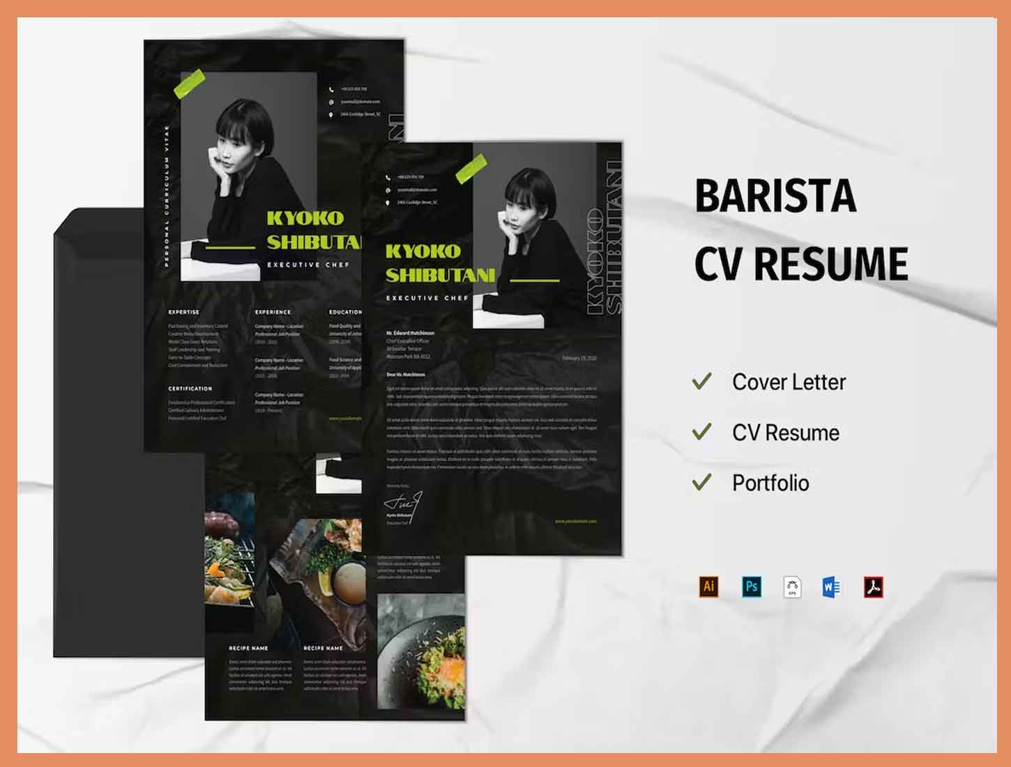 Barista CV Resume Templates by Envato Elements