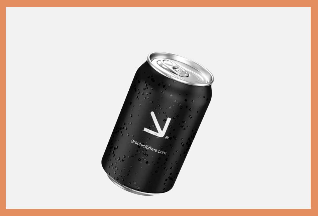 Realistic Soda Can Mockup