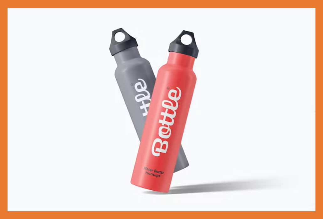 Water Bottle Mockup Template