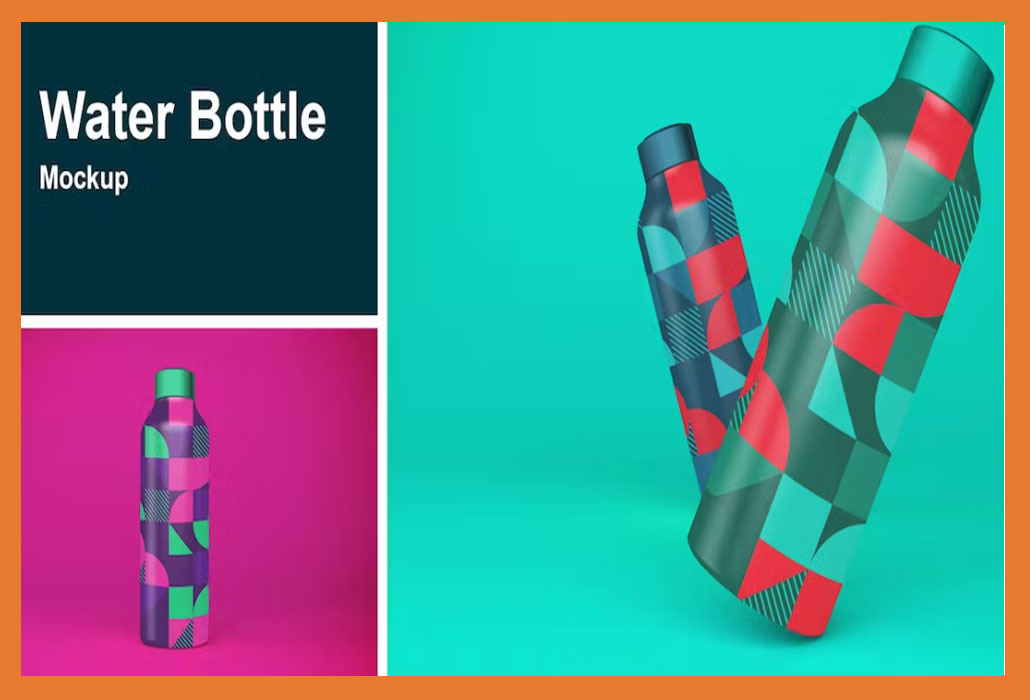 Photorealistic Water Bottle Mockup