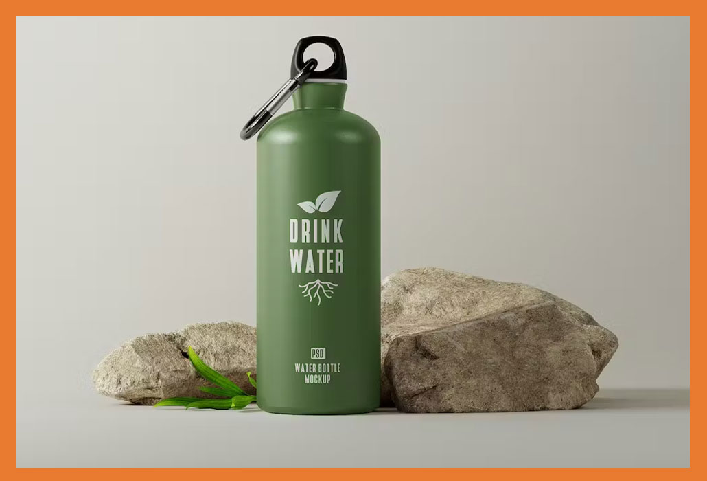 Traveler Water Bottle Mockup