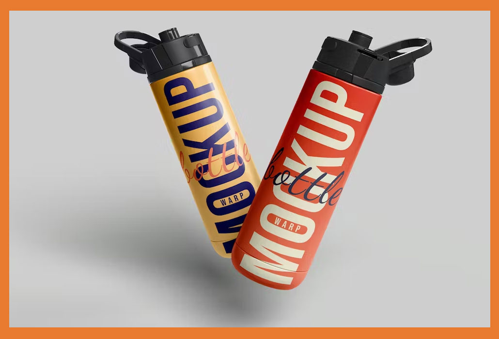 Thermo Sport Water Bottle Mockup