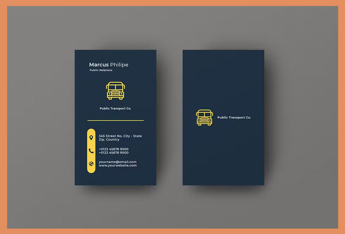 Vertical Business Card Transport
