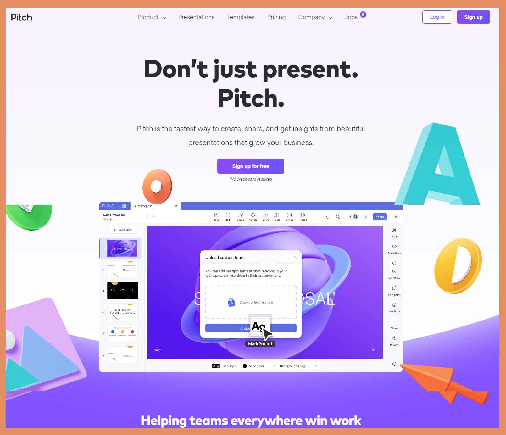 Pitch Presentation Software