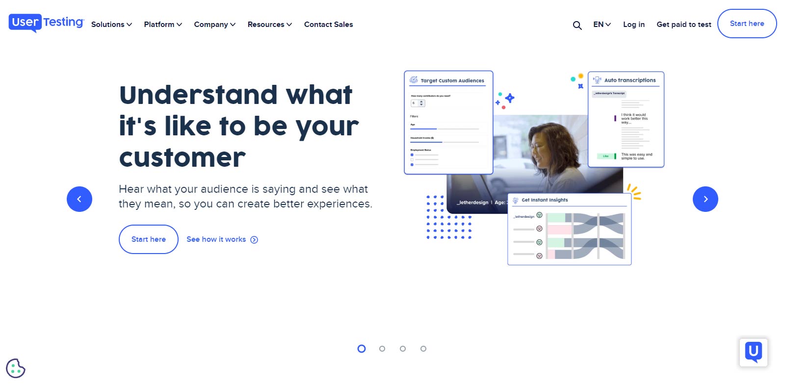 User Testing website for designers tool for ux search