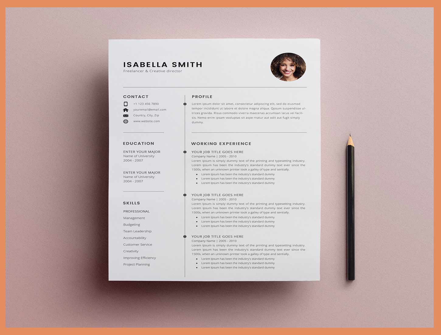 Resume Template 3 Page FREE by Behance