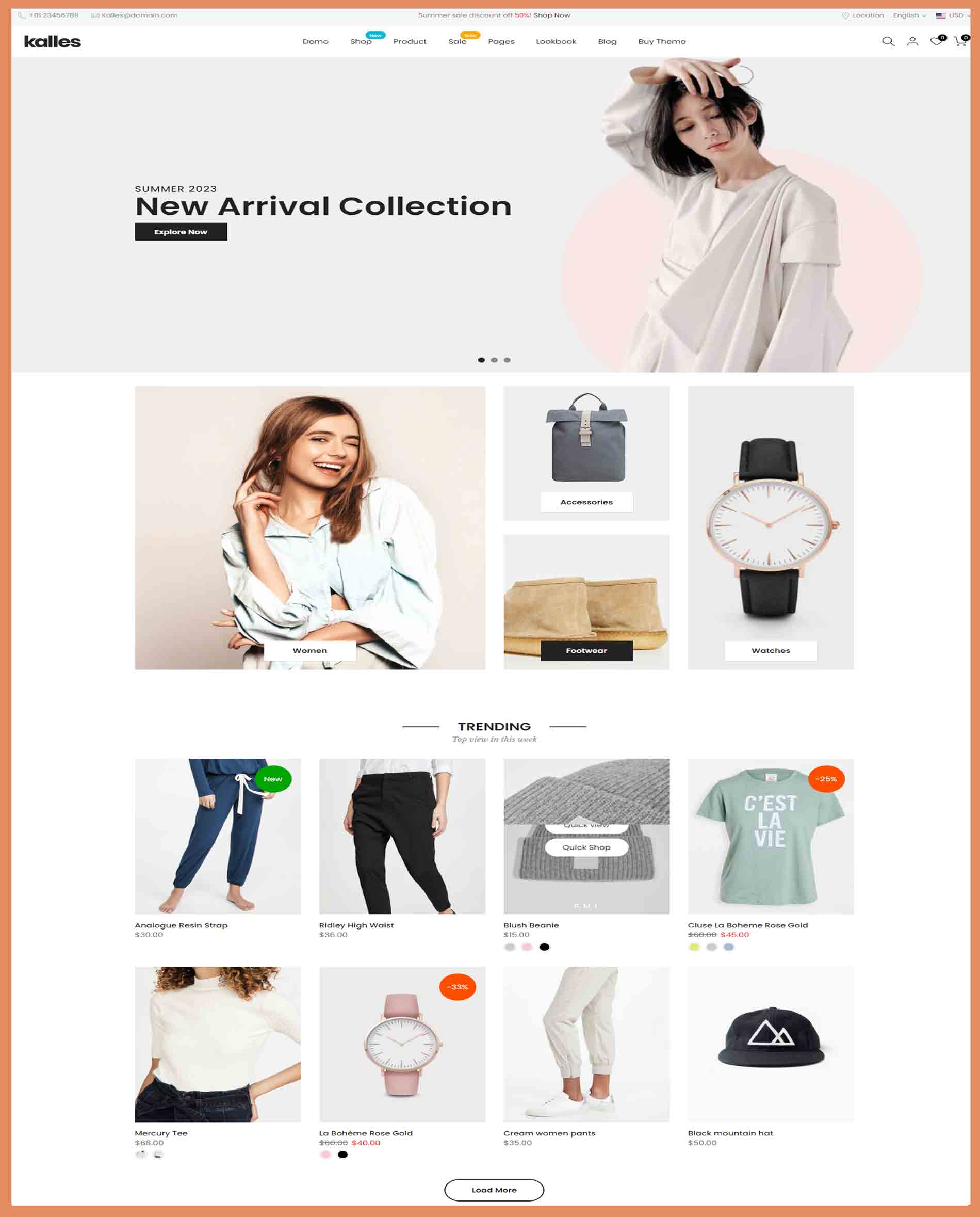 Kalles Is Clean, Versatile, Responsive Shopify Themes Collection