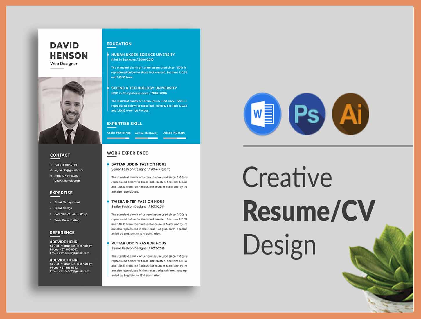 Free Resume Template Design by Behance