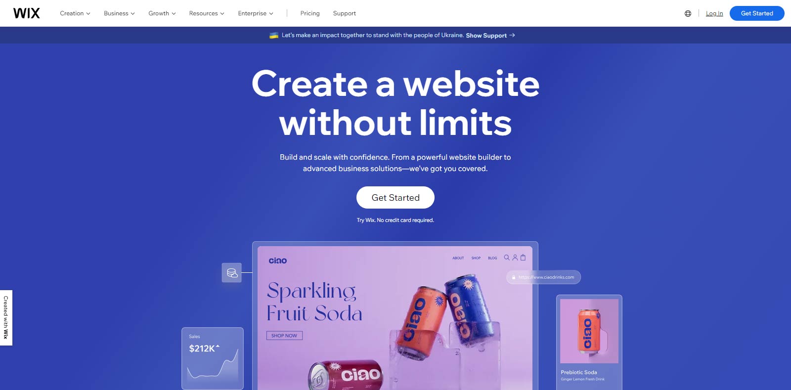 Wix online website builder