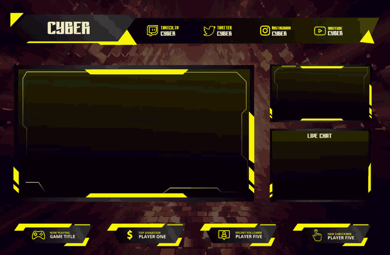 Cyber - Twitch Overlay Template