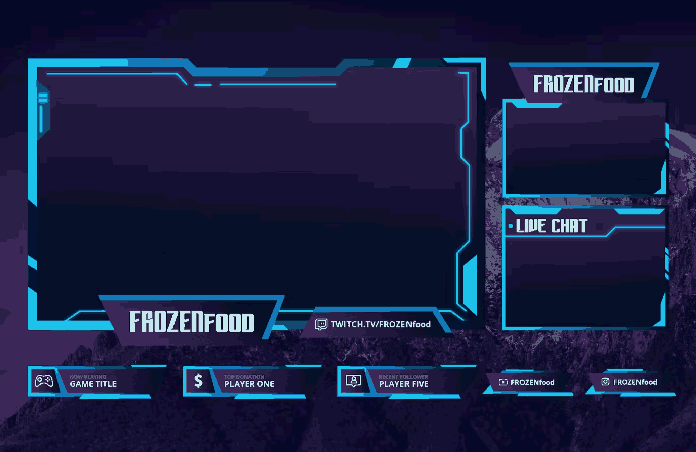 Frozen Food - Twitch Overlay Template