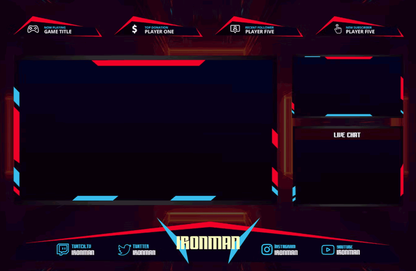 Iron - Twitch Overlay Template