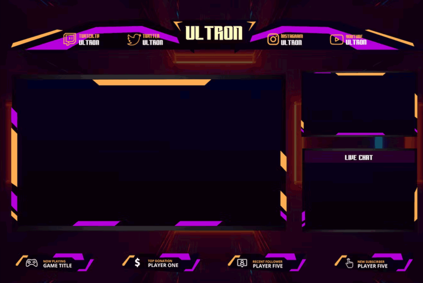 Ultron - Twitch Overlay Template