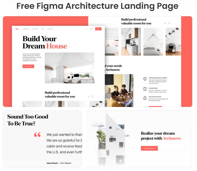  Free Figma Architecture Landing Page 