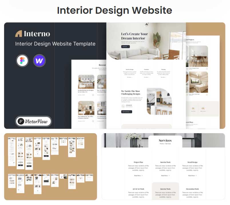 Free Figma Interior Style Website Templetes