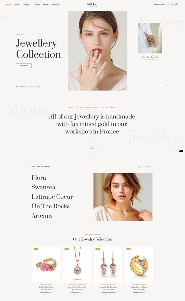 Aro - Jewelry Store WordPress Theme
