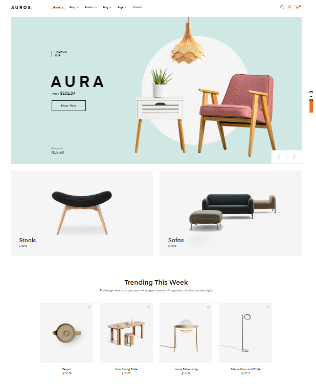 Auros -Theme For Ecommerece  