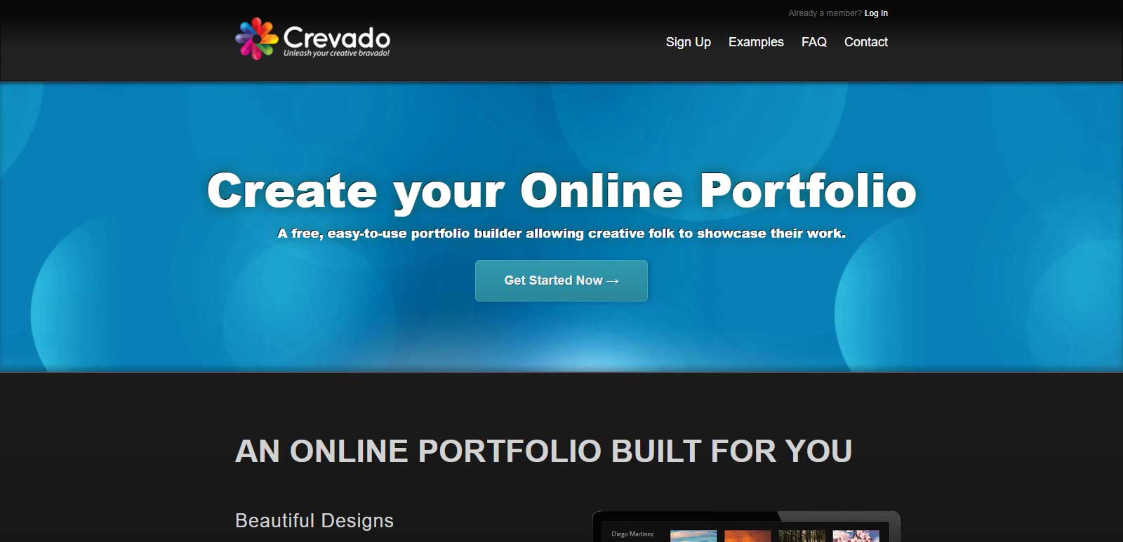 Crevado - Create a Free Online Portfolio Website 