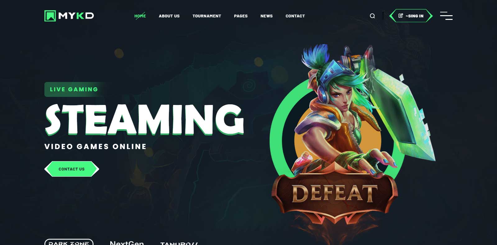 MYKD - eSports and gaming website templates 