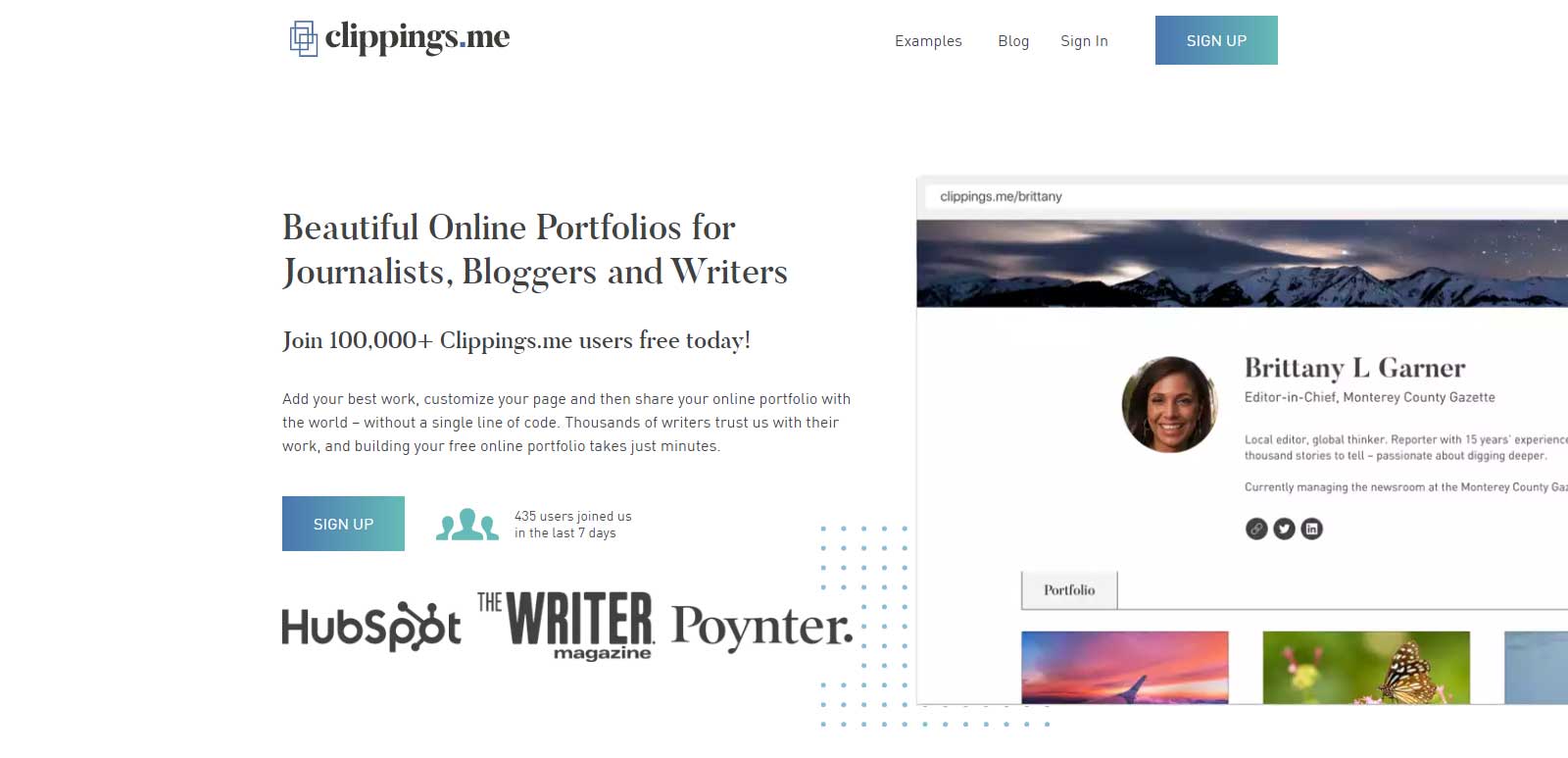 Online Writing Portfolio Website